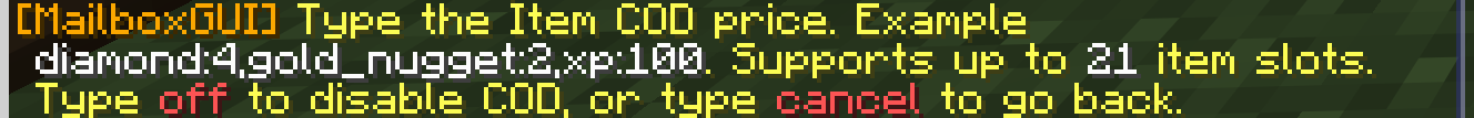 COD package showing an item-currency price