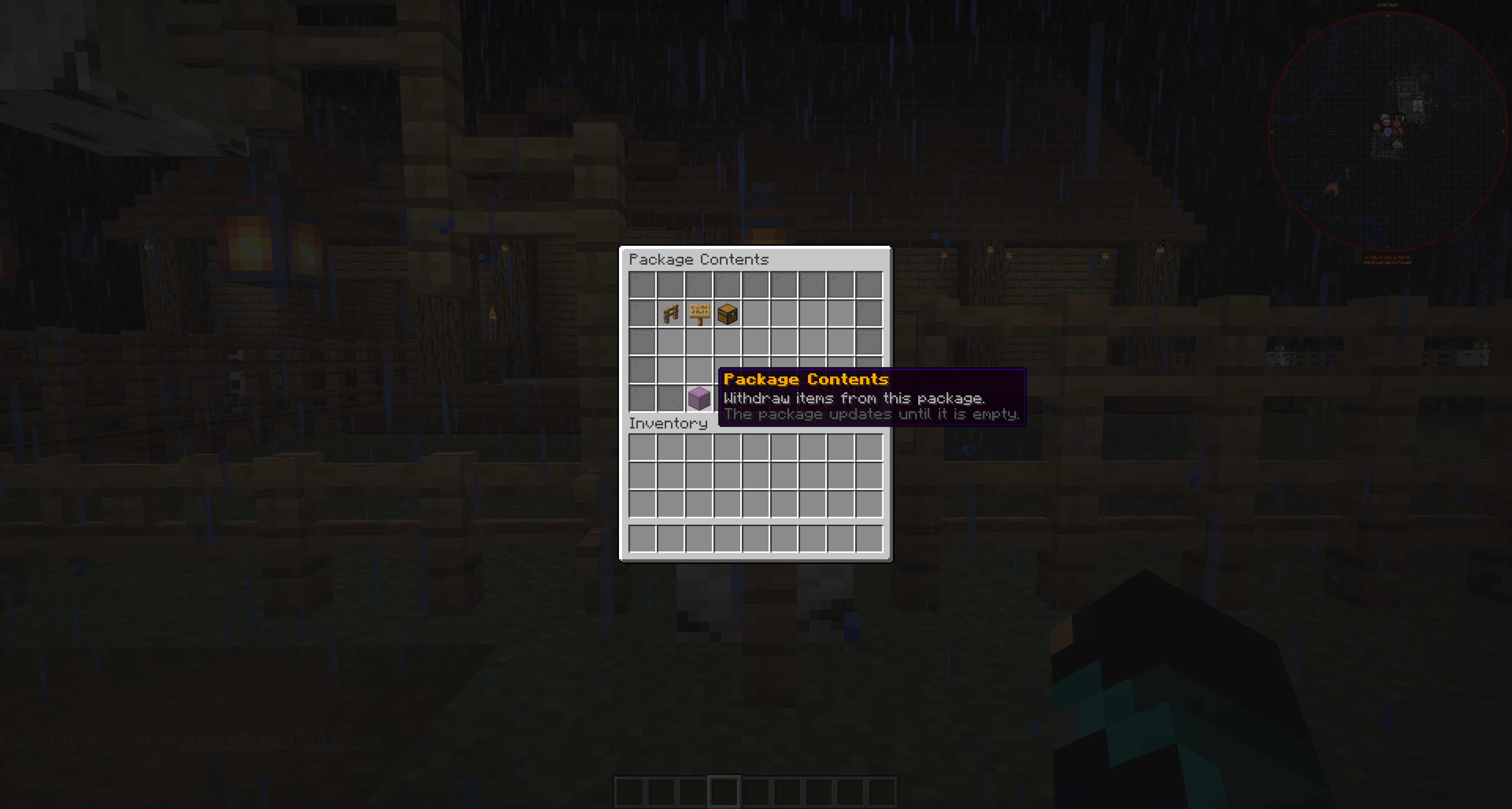 Accepted COD package opened in the Package Contents GUI