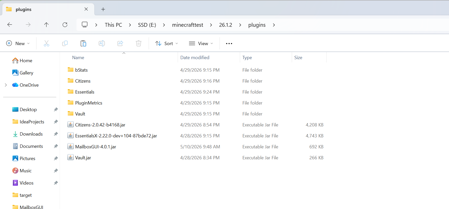 MailboxGUI jar installed in the Minecraft server plugins folder