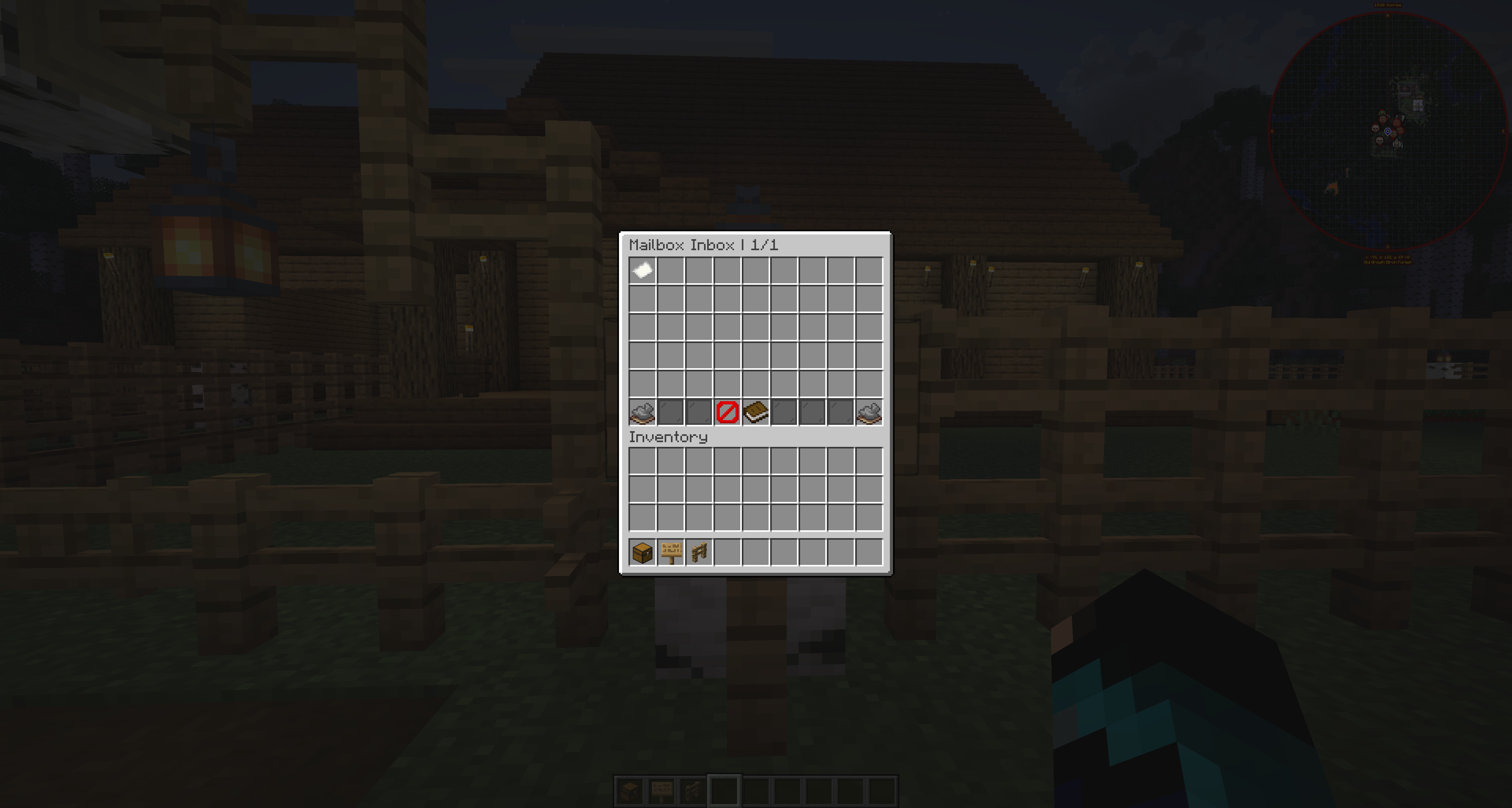Received MailboxGUI letter displayed inside the mailbox inbox