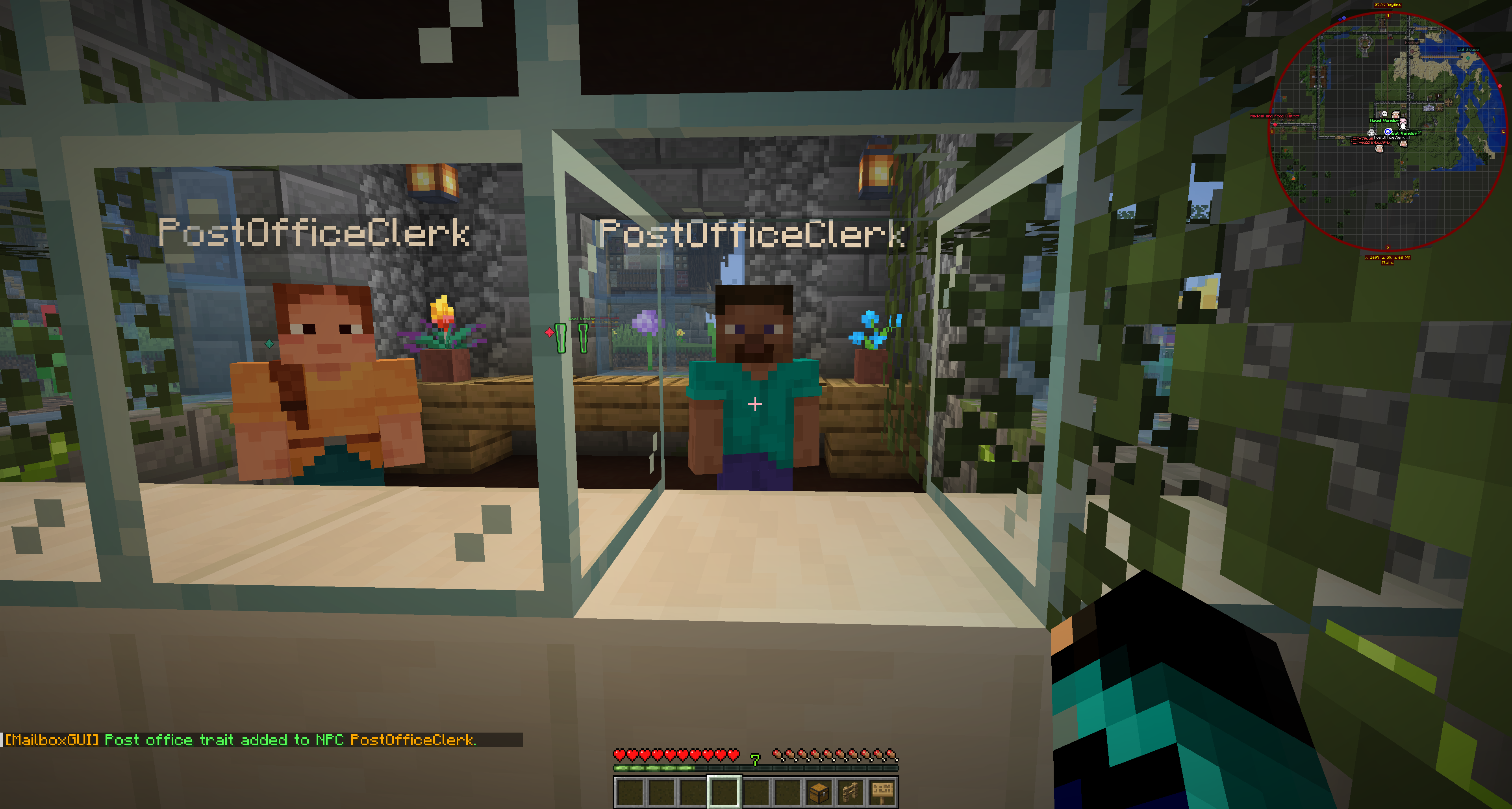 Success message after adding the Post Office NPC marker