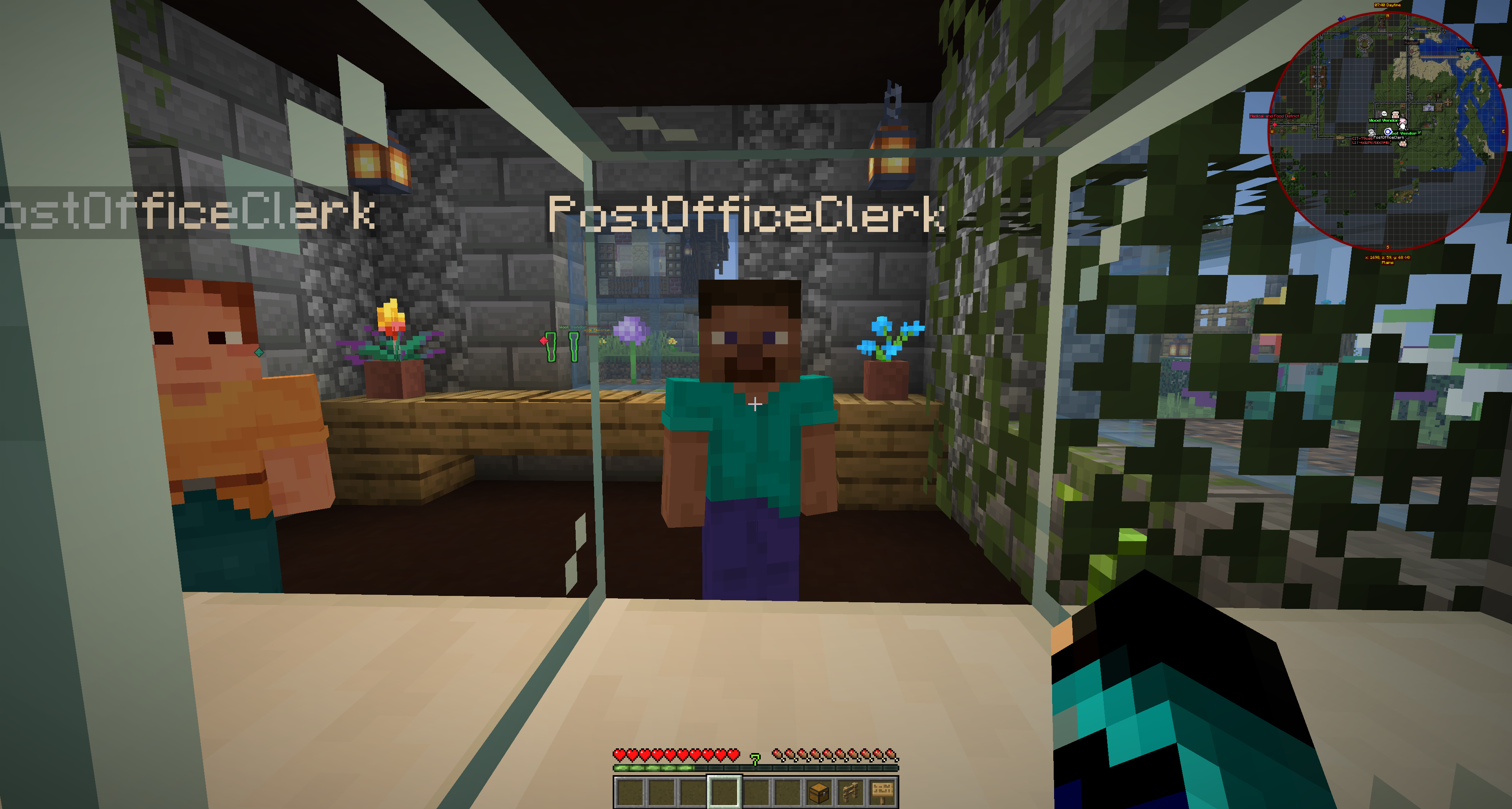 Right-clicking a Citizens NPC to mark it as a Post Office NPC