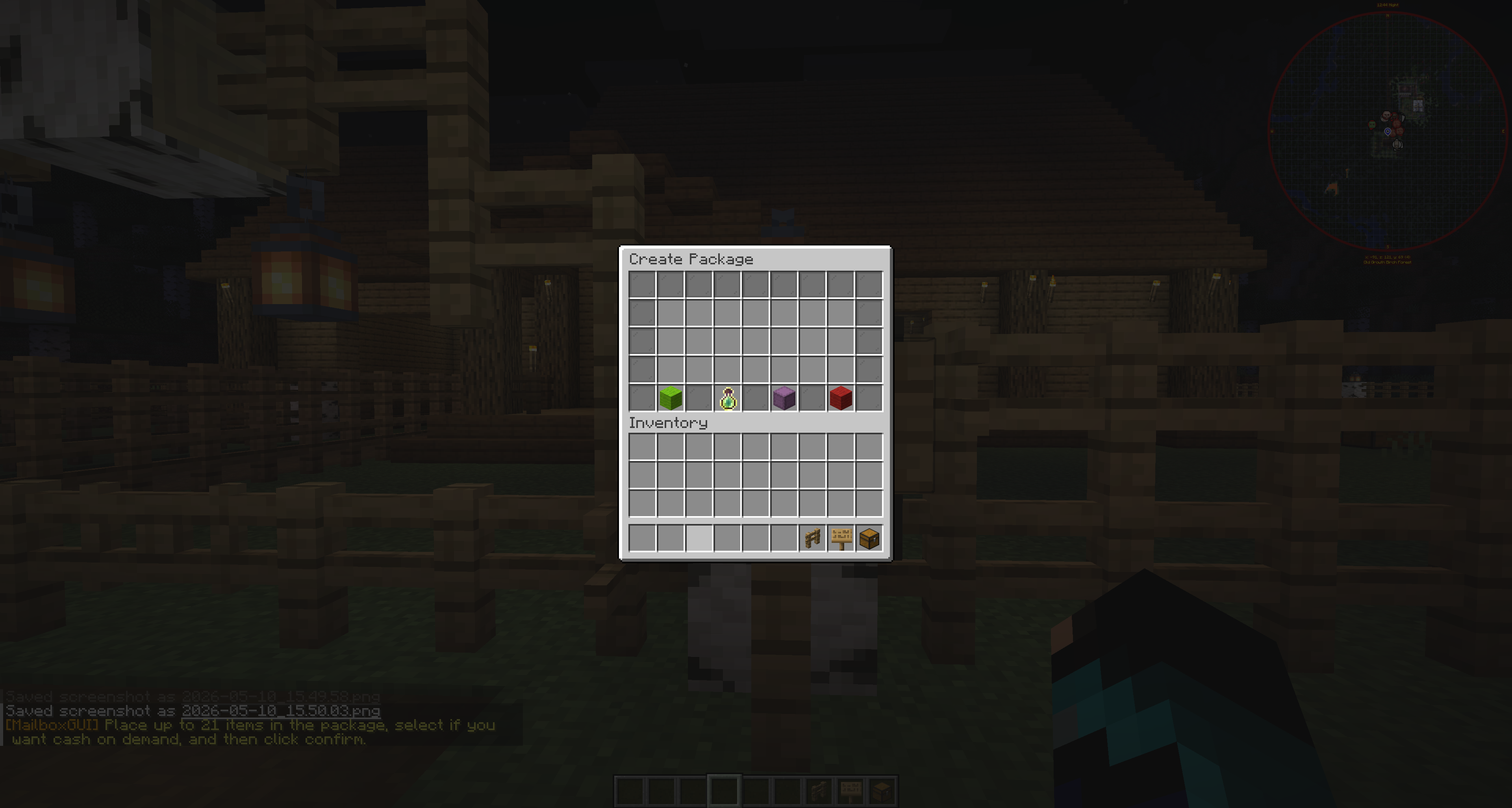 MailboxGUI Create Package GUI before items are added