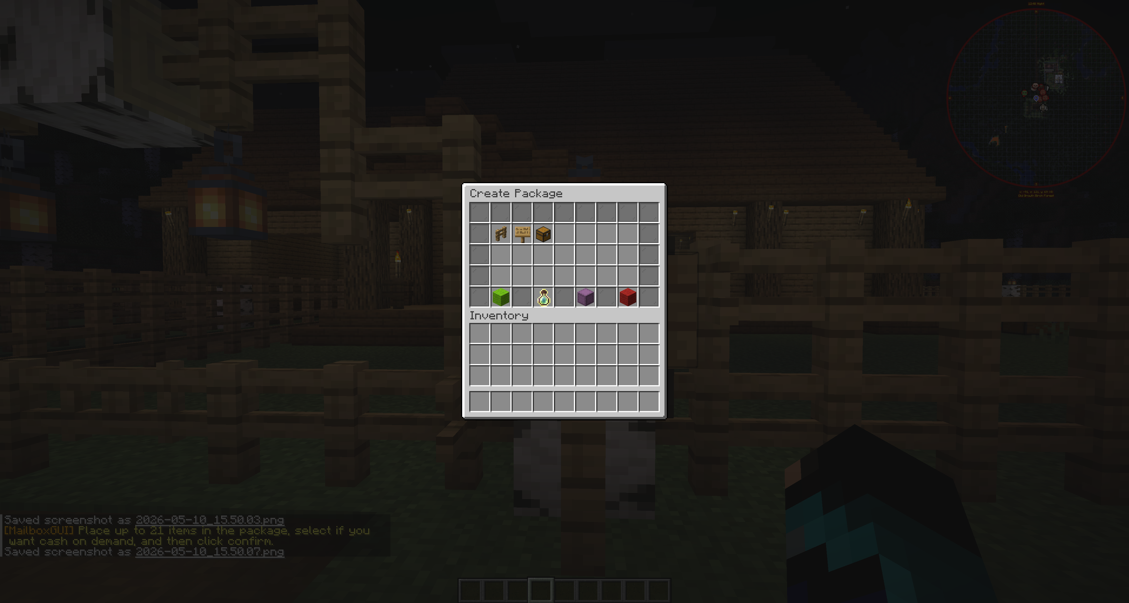 MailboxGUI package compose GUI with items in package content slots