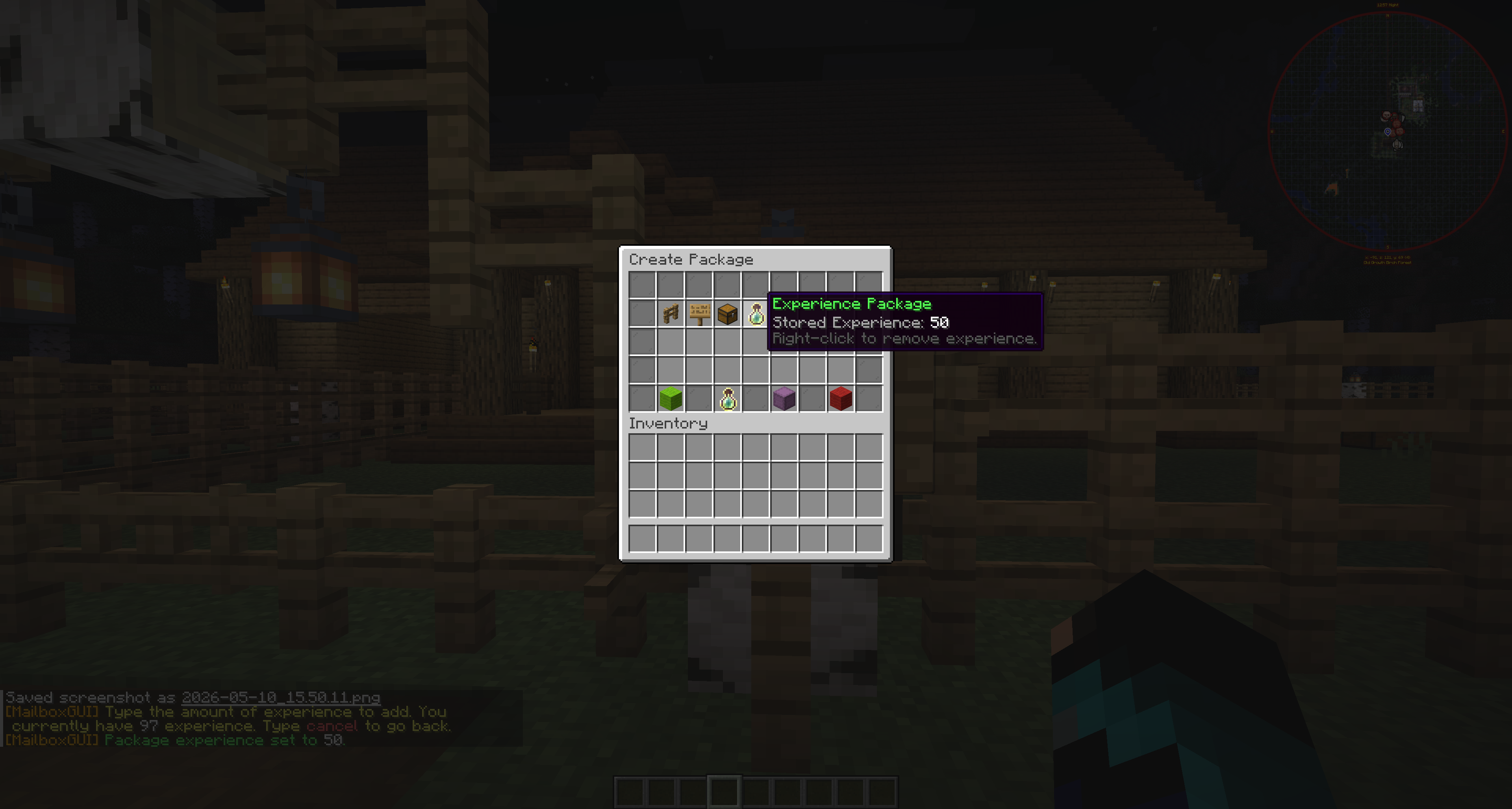 MailboxGUI package compose GUI with package experience added