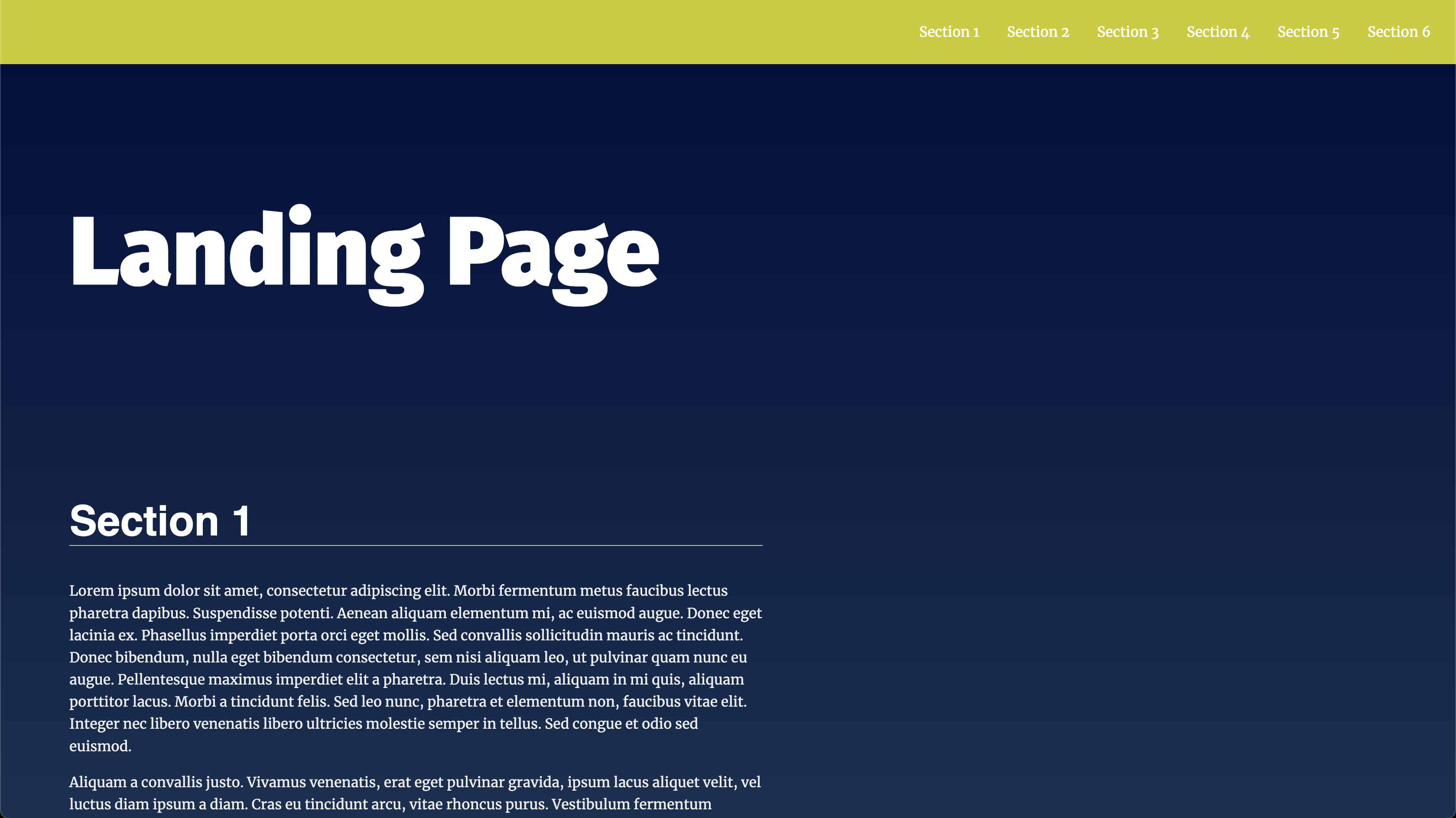 Screenshot LandingPage 1 