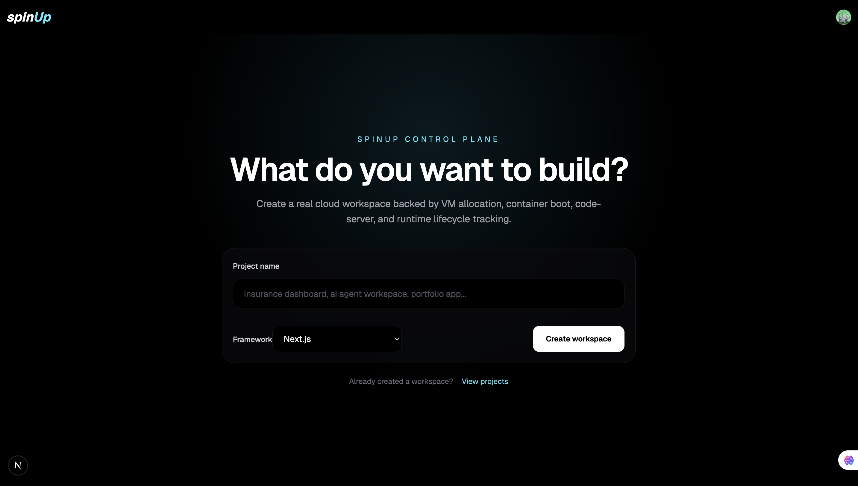 Landing page