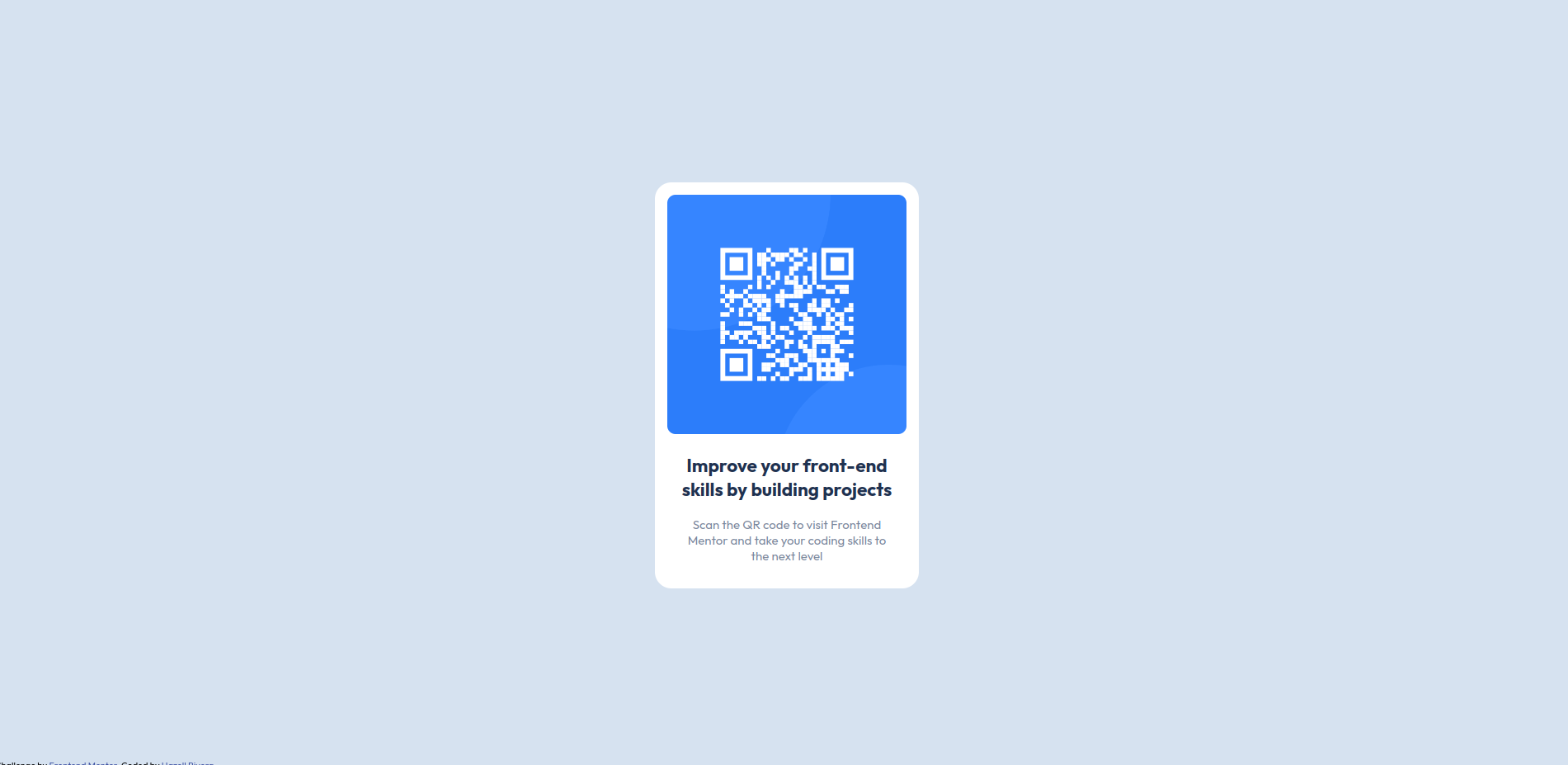 Solution preview for the QR code component coding challenge