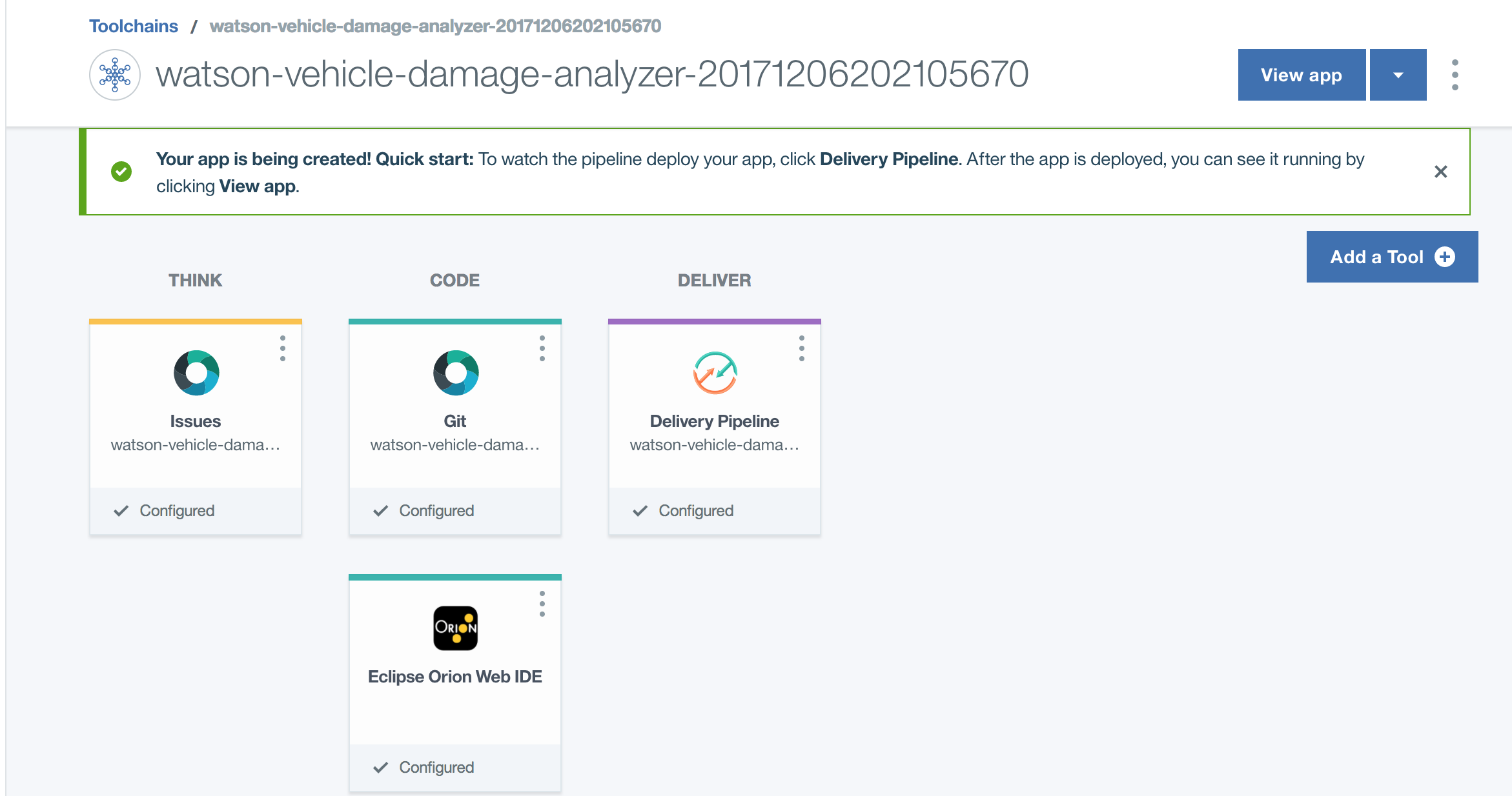 Toolchain pipeline