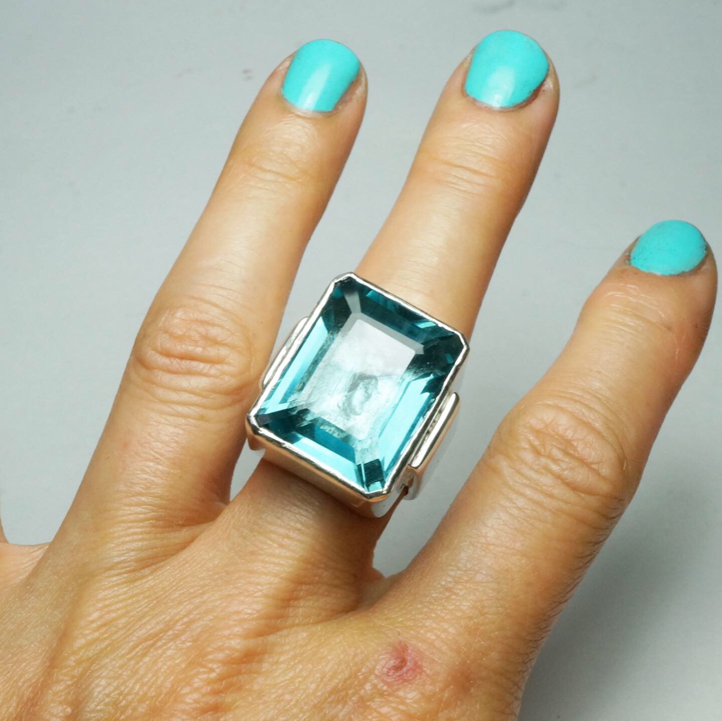 Aquamarine cuff
