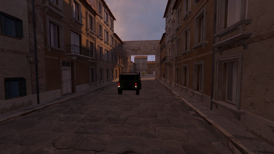 A lane with a drivable car
