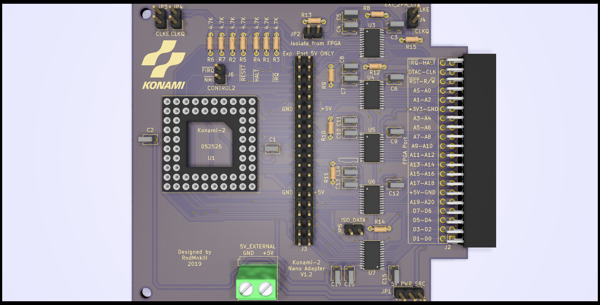Konami-2 DE10-Nano adapter V 1.1, from the project README