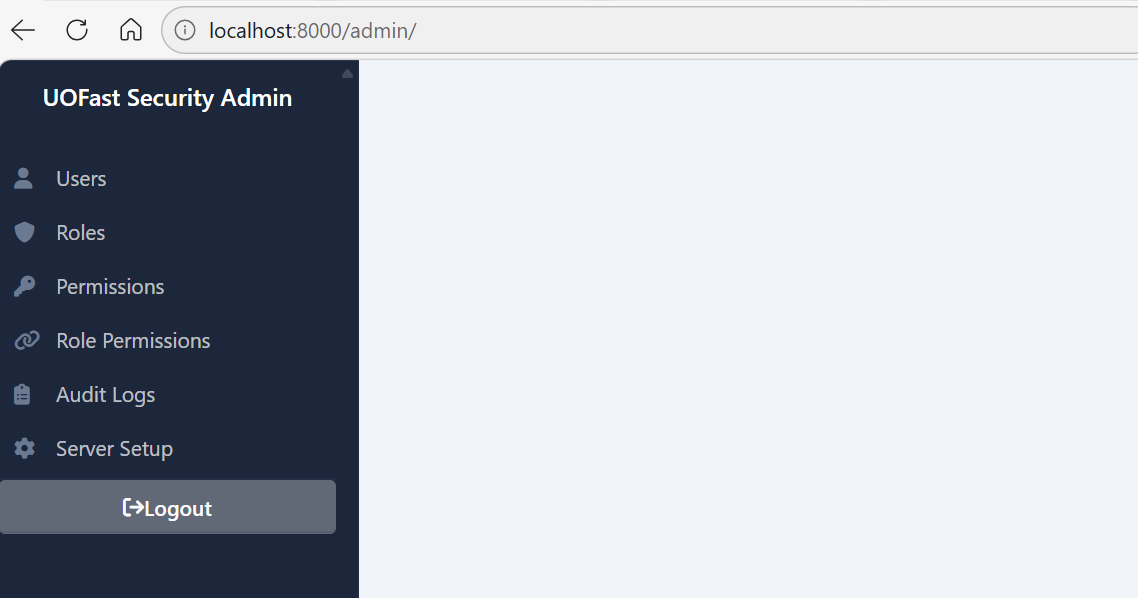 Admin menu