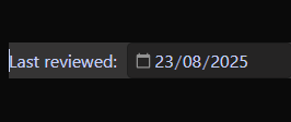 last reviewed date