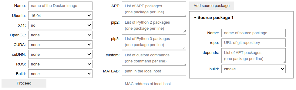 UI form