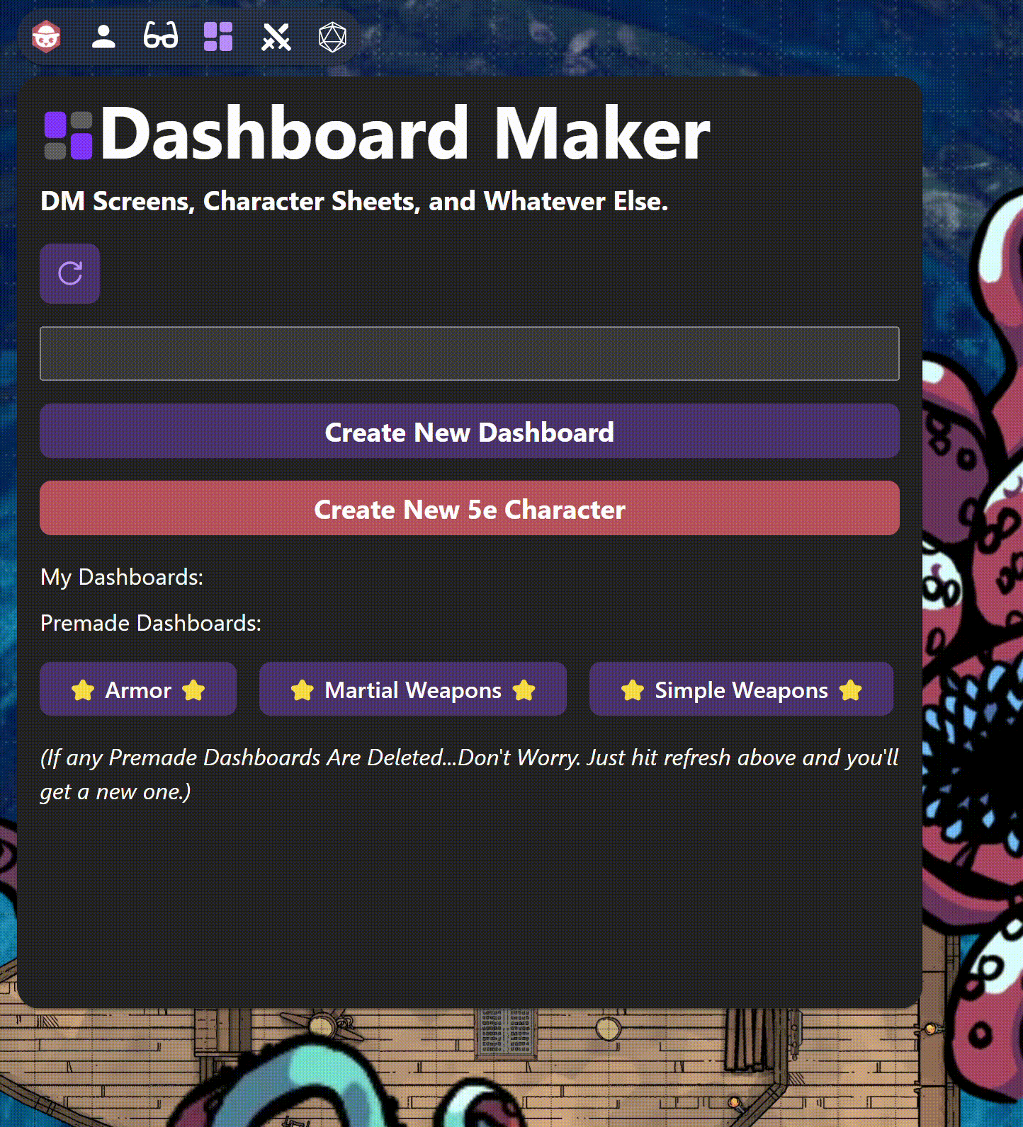 Dashboard Maker Preview