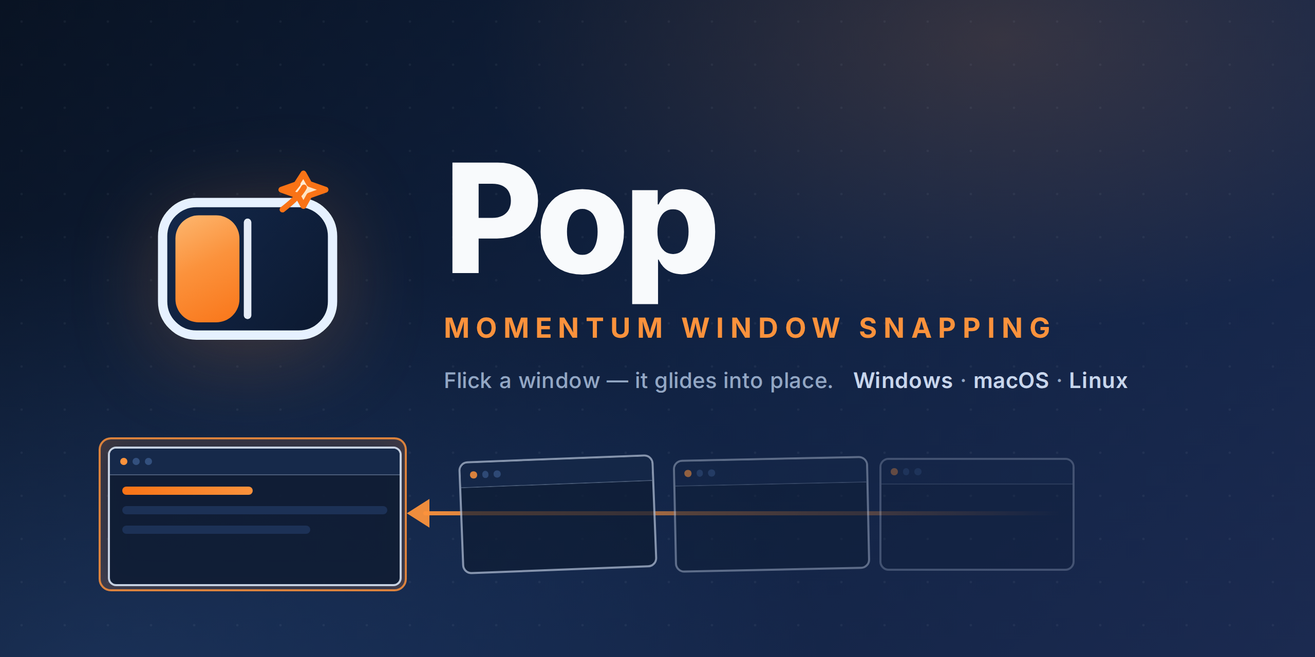 Pop — momentum window snapping