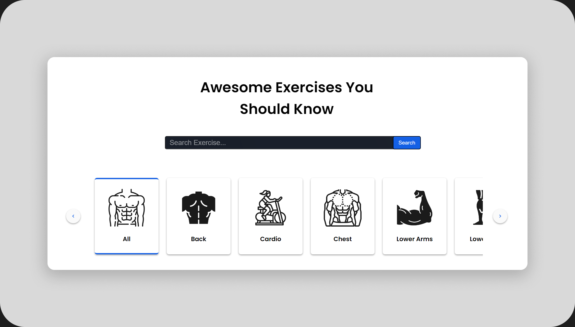 "Responsive Muscle Feast App With ExerciseDB API"