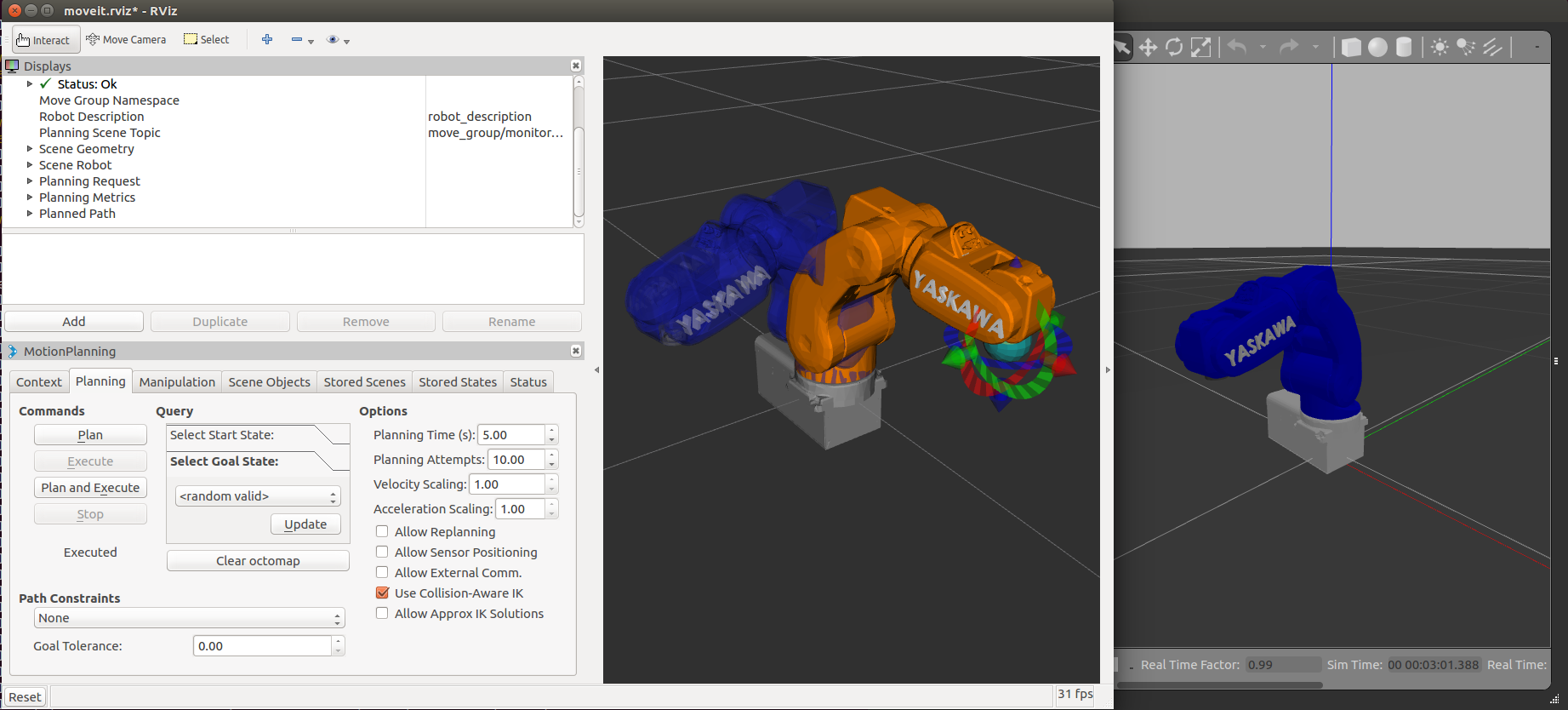 Simulation with MoveIt!