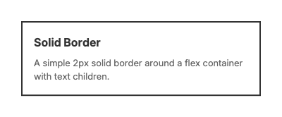 Solid Border