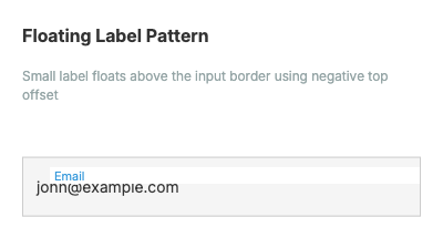 floating label