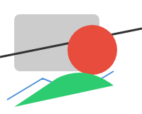 Draw element with overlapping shapes in painter's order