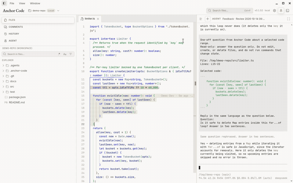 Starting a new Pi session that edits code and runs the tests