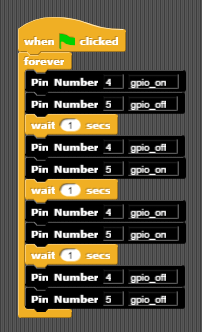 Drag to the desired GPIO pin and then choose On or Off