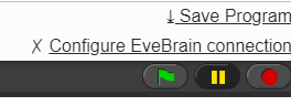 Click Configure EveBrain connection at the top right of the screen