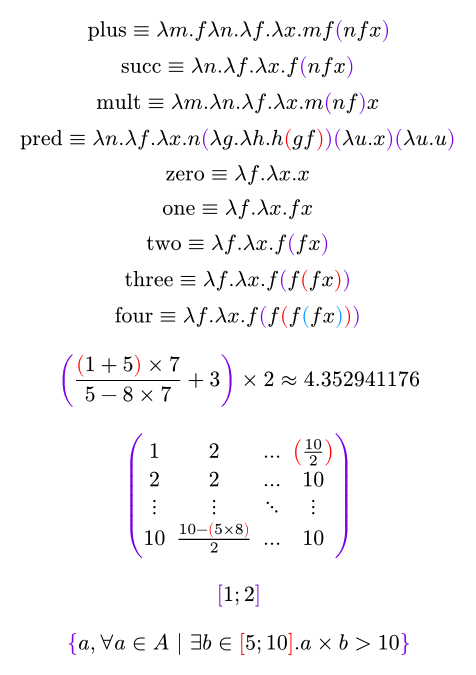 example of math coloration