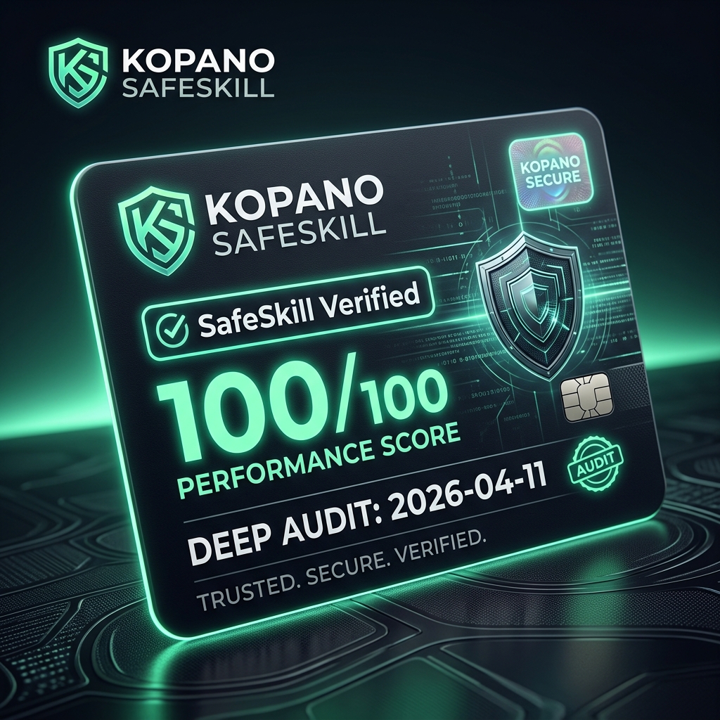 Kopano SafeSkill Verified 100/100