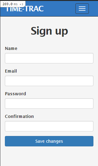 screenshot Signup-page