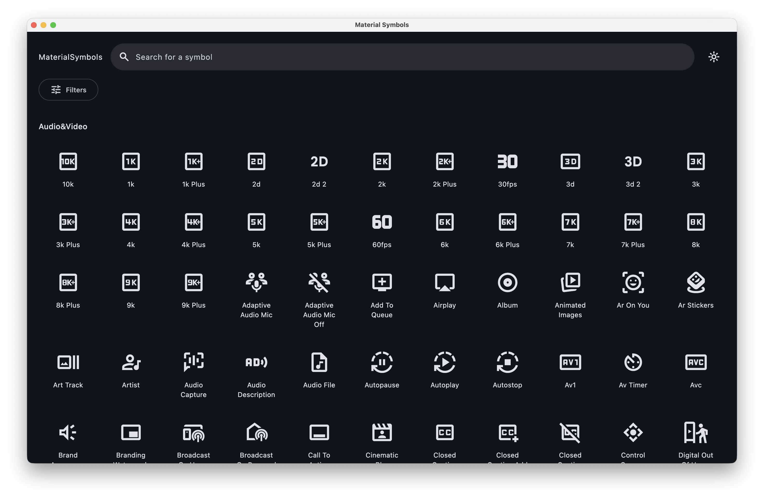 Desktop, dark theme