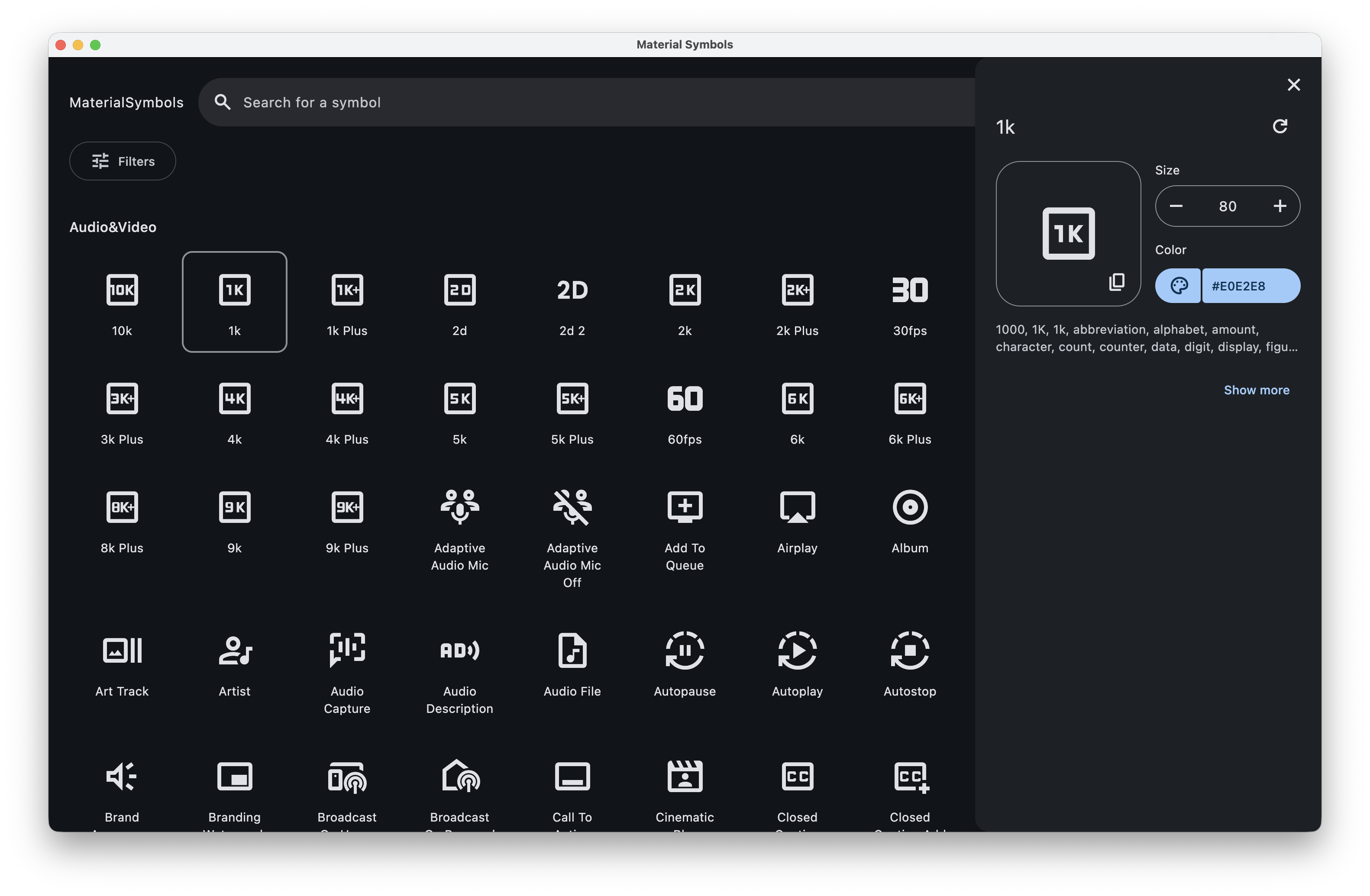 Desktop preview, dark theme