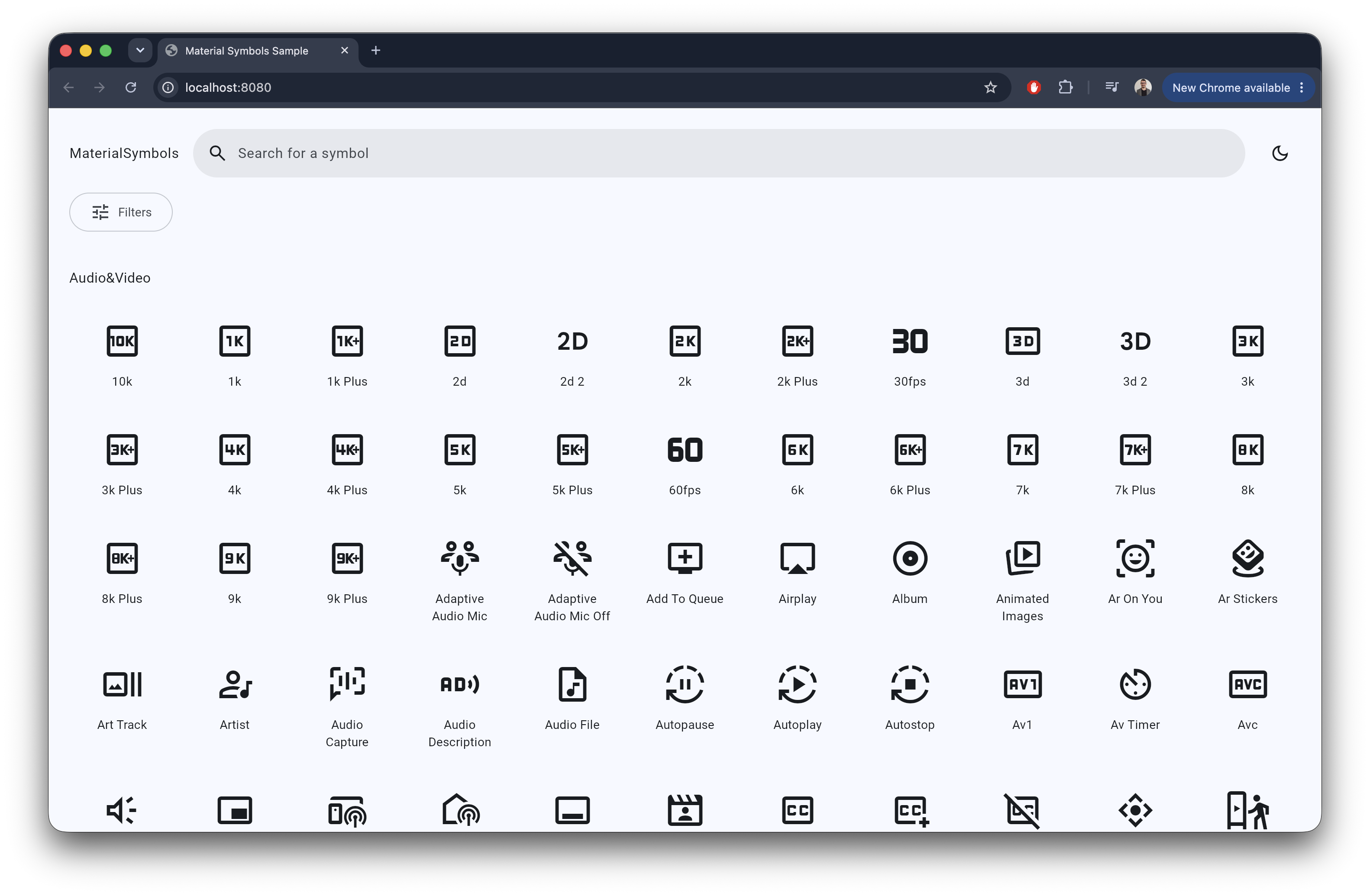 Web, light theme