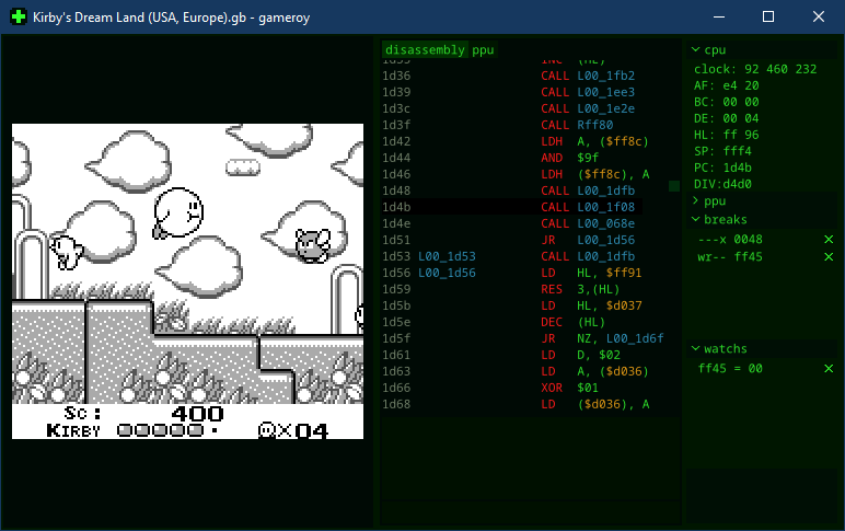 Debugging Kirby
