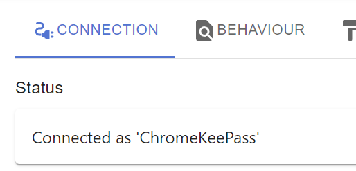 ChromeKeePass Connected