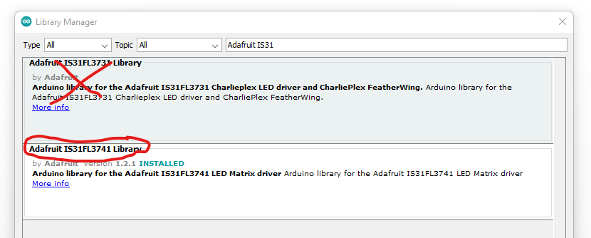 Adafruit IS31FL3741 Library