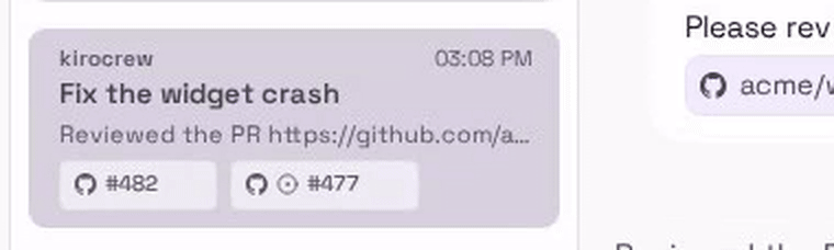 Unlink a source link — hover reveals only that chip's ✕, click removes it (#482 gone, #477 remains)