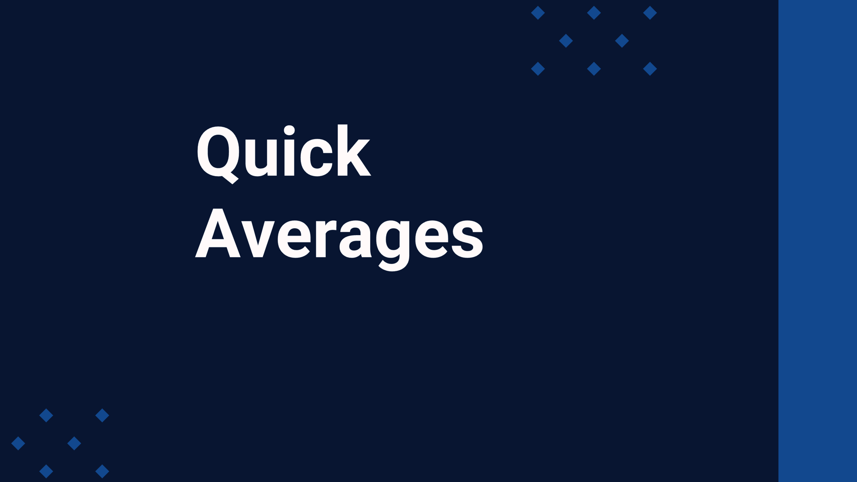 Quick Average - CCAT Test Prep