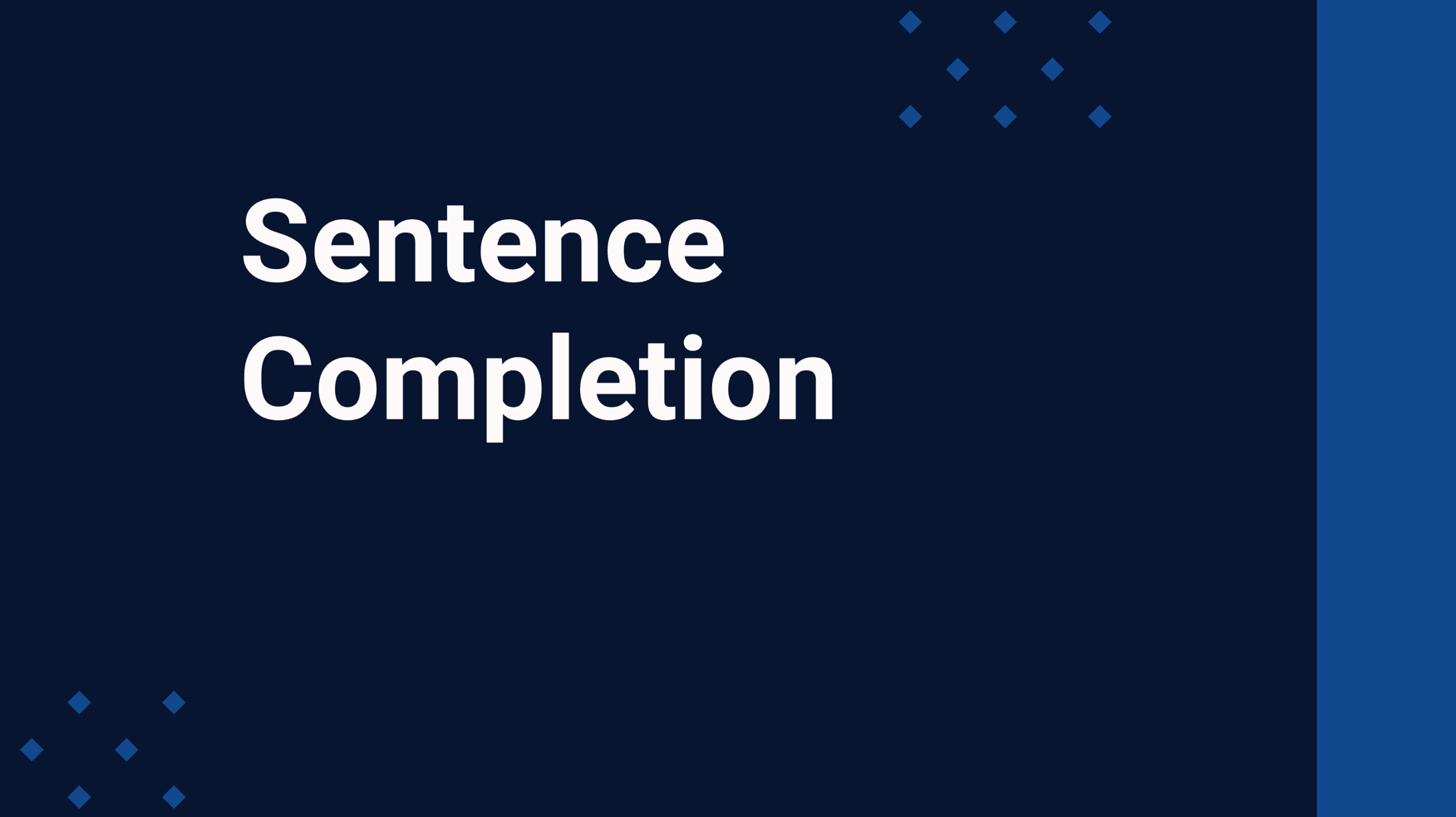 Sentence Completion - CCAT Test Prep