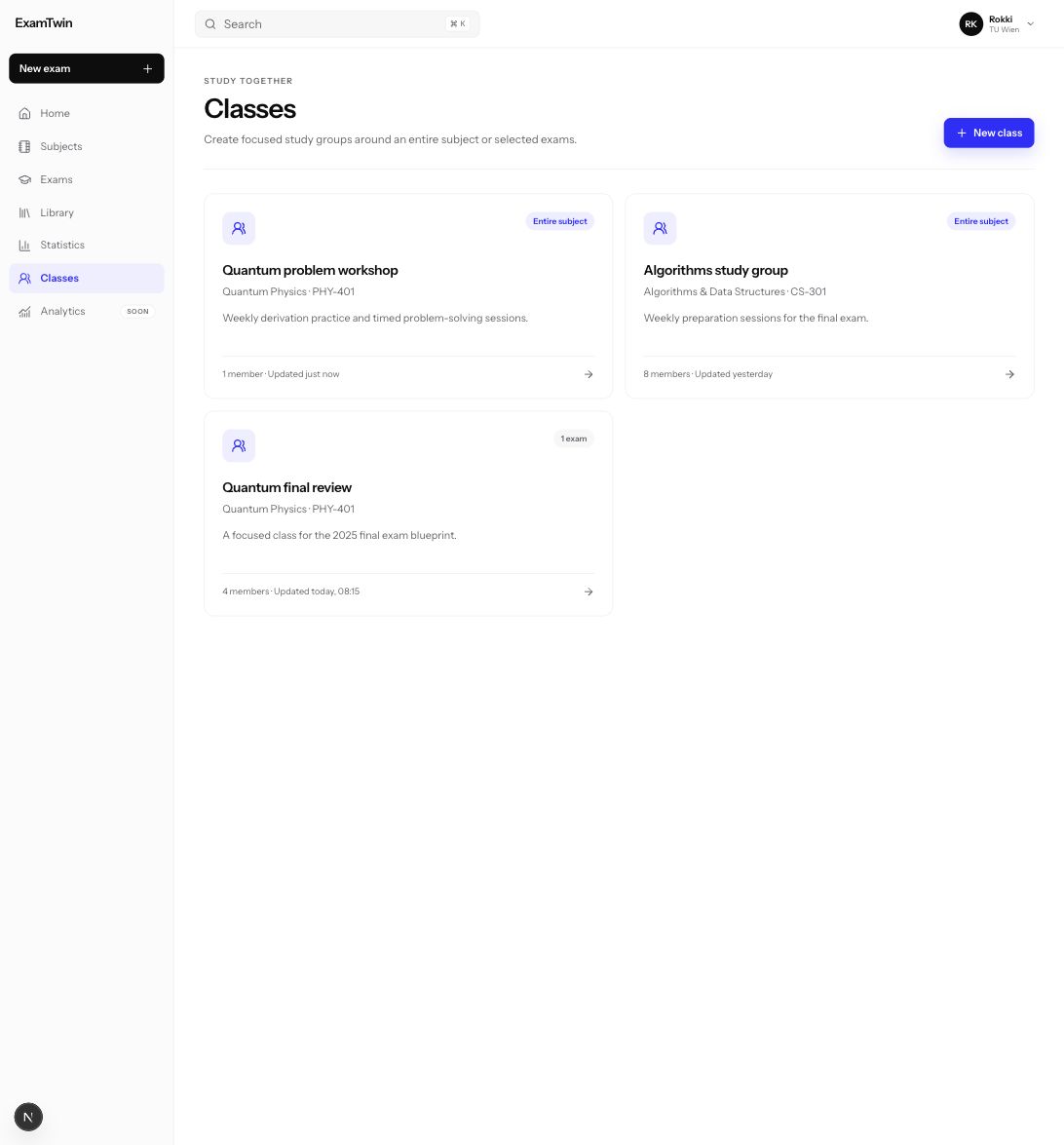 Classes overview