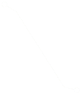 Straight line with circle at both ends