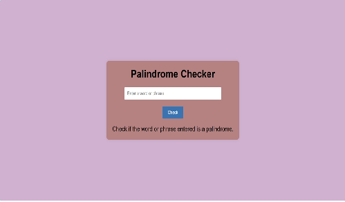 Palindrome Project