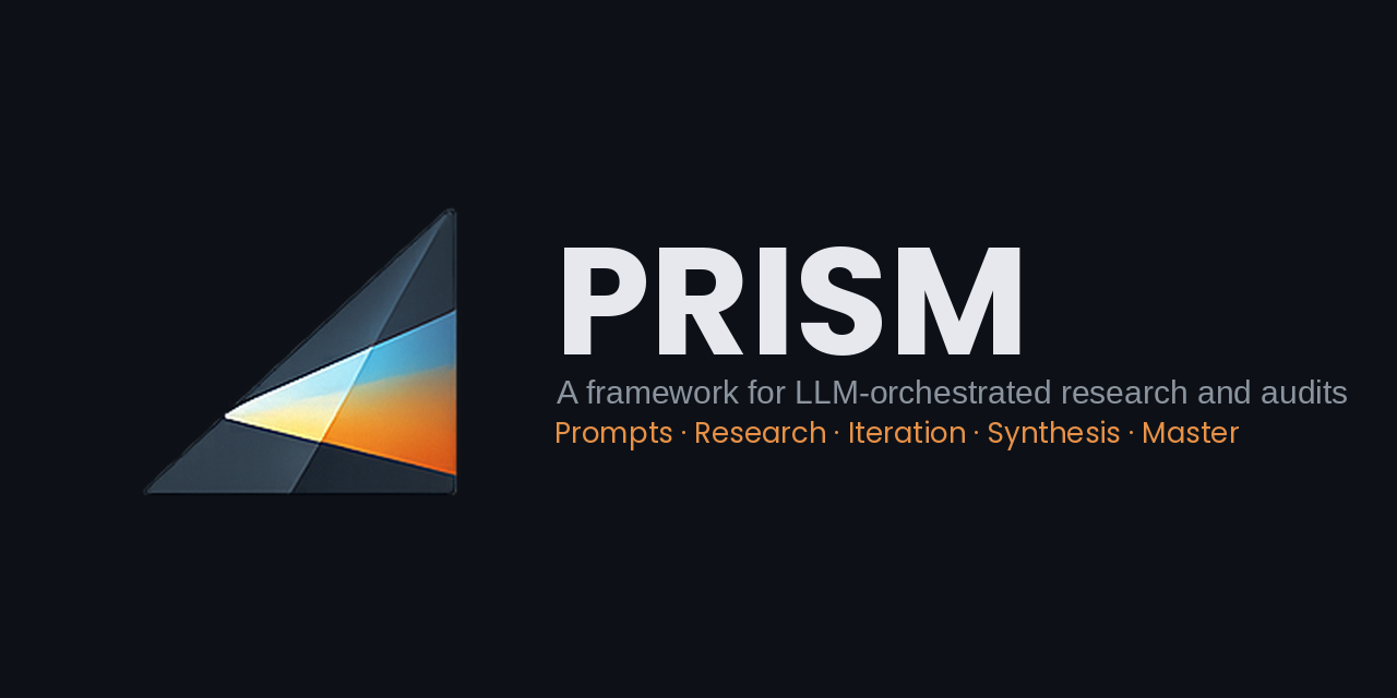 PRISM: a framework for LLM-orchestrated research and audits