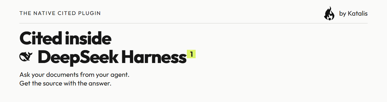 Cited inside DeepSeek Harness: ask your documents and get an answer with its source