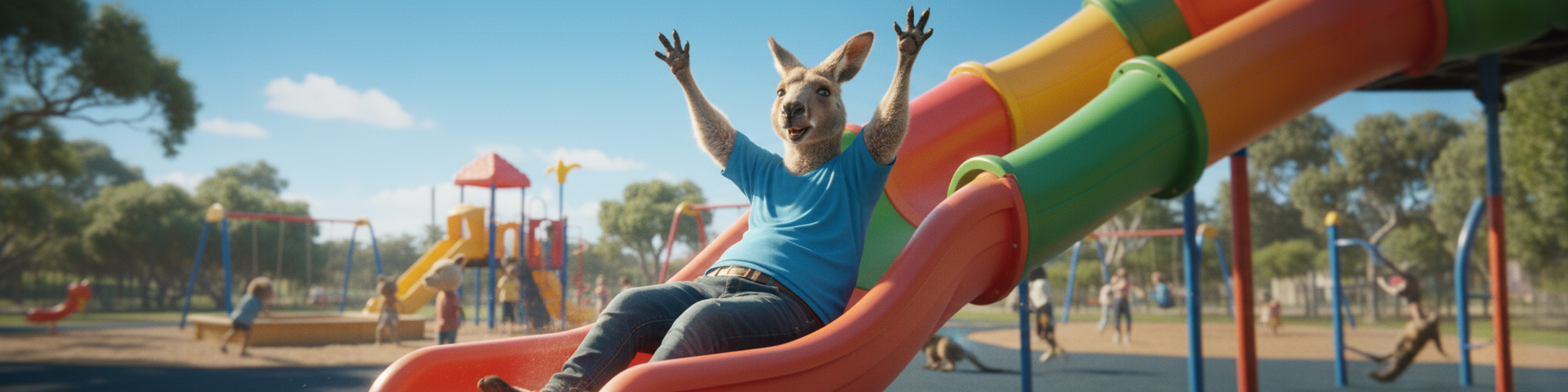 3.28.15 Release - Kangaroo Sliding Down a Chute