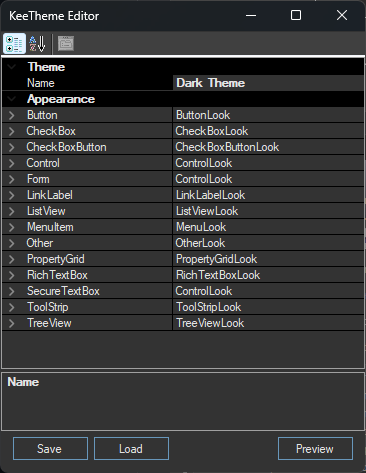 Theme editor