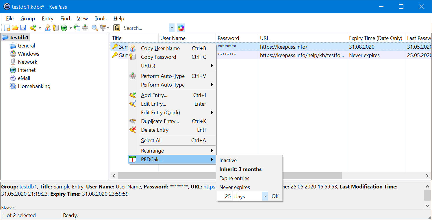 Context menu integration