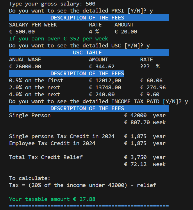 input salary